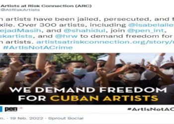 Human Rights Watch y Artists at Risk Connection en campaña por la liberación de artistas cubanos