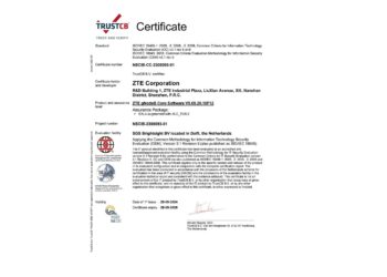ZTE obtiene el certificado de seguridad CC EAL4+ para sus productos 5G RAN