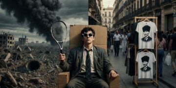 EL NIÑO DE LA RAQUETA Y EL PISO EN LA RAMBLA